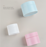 Pot en plastique PP à double paroi vide pour crème, disponible en 5g / 10g / 15g / 20g / 30g / 50g / 100g