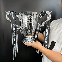 Nouveau modèle de trophée de la Coupe de la Ligue de football 2026, plaqué argent, logo personnalisé, pour récompenses de football et souvenirs sportifs