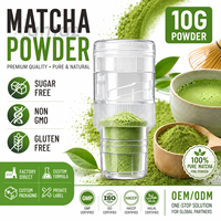 Poudre de Matcha en Capsules – Boisson Instantanée au Thé Vert Prête à Mélanger avec Couvercle Bouteille – Marque Privée OEM – Fabricant d'Emballages Personnalisés
