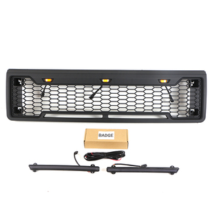 Parrilla Delantera Personalizada para Auto, Rejilla Negra con Luz LED para <span class=keywords><strong>Ford</strong></span> <span class=keywords><strong>BRONCO</strong></span> F150 1987-1991 - Product Image 4