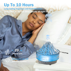 Iceberg Tinh dầu khuếch tán hương thơm với thời gian 7 màu ánh sáng 3D ngọn lửa núi lửa cho nhà hương thơm hương liệu khuếch tán không khí bàn - Product Image 6