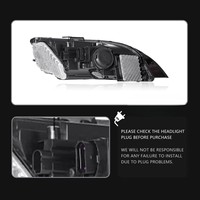 Conjunto de Faros Delanteros LED YX de 12 V y 6000 K para Audi TT MK2 2008-2014, Carcasa Robusta de ABS, Enchufar y Usar, Lámparas Delanteras para Automóvil