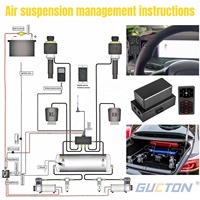 Pour BMW E36 E30 Kit de gestion de l'air sans couture nouvelle condition 1 Pc système de contrôle de Suspension pneumatique avec pompe de compresseur en argent 2 pièces