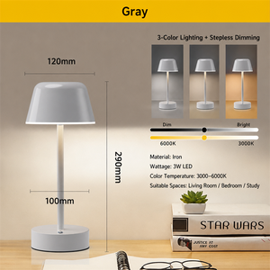 Lampe de bureau moderne minimaliste en métal, lumière d'ambiance de bureau, petite veilleuse de chevet pour chambre à coucher, LED flexible, écologique - Product Image 5