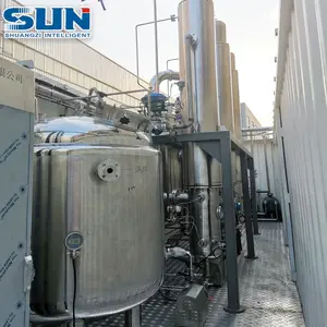 Food Grade Triple Effect Evaporator Vacuum Concentrator Milk Honey Water Alcohol Oil Evaporation Equipment