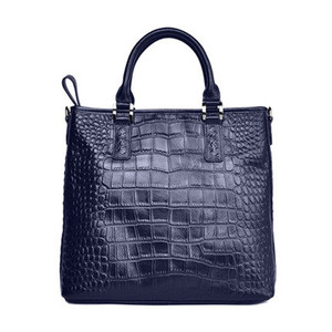 Signore di sacchetto di cuoio genuino nuovo primo strato di pelle bovina diagonale modello di borsa di coccodrillo tote big bag - Product Image 3