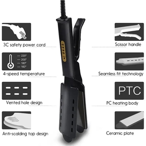<span class=keywords><strong>Lisseur</strong></span> Professionnel <span class=keywords><strong>Ionique</strong></span> à Température Réglable, Peigne Chauffant, <span class=keywords><strong>Lisseur</strong></span> à Vapeur Électrique avec Plaques Céramique Larges - Product Image 3