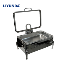 Liyunda Hotel Cateringapparatuur Rechthoek 9l Chaffing Schotel Foodservice Tray Display Container Buffetkachel Chafer