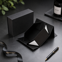 Boîte cadeau rigide pliable avec logo de marque personnalisé, emballage magnétique pliable avec logo personnalisé, fabricant OEM