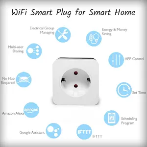 China Factory Angebot Smart Home 16A Tuya 220V Smart WiFi EU-Buchse für Klimaanlage Alexa Google Assistant Sprach steuerung