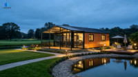 Maison conteneur extensible moderne de 20 pieds avec structure en acier pour bureau, villa, hôtel, usage extérieur et jardin, livraison rapide, terrasse incluse