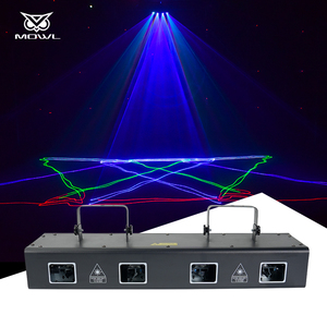 <span class=keywords><strong>ไฟ</strong></span>เลเซอร์ DMX <span class=keywords><strong>RGB</strong></span> 4หัวสำหรับเวทีดีเจบาร์ดิสโก้ - Product Image 1