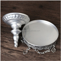 Soporte para pasteles de plata europea, plato para postres, plato para aperitivos, para tiendas de postres, bodas, cenas de inauguración de casa, plato para postres y frutas