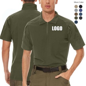 Produzione OEM di Magliette con Tasca con Zip, Manica Corta, T-shirt Ripstop da Uomo per Escursionismo e Pesca - Product Image 1