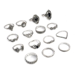 Ensemble de bagues <span class=keywords><strong>vintage</strong></span> Offre Spéciale de bonne qualité, 15 pièces - Product Image 3