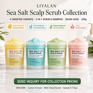 Scrub per il Cuoio Capelluto al Sale Marino 2-in-1 <span class=keywords><strong>Shampoo</strong></span> Zenzero Menta Piperita <span class=keywords><strong>Tea</strong></span> <span class=keywords><strong>Tree</strong></span> Rosa Rosmarino Acido Salicilico Antiforfora 220g Vegano OEM Personalizzato - Product Image 6