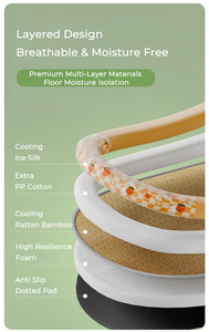 Sommer kühlung Haustier Matte Gras gewebt abnehmbare und wasch bare Matte Haustier Bett Hund Katze - Product Image 6
