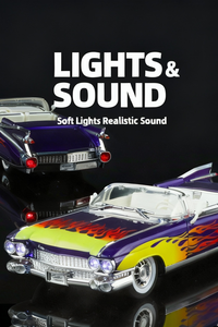 YZ MODEL 1:24 Modellino in Lega Classico 1959 Eldorado Biarritz con Porte Apribili, Luci e Suoni, Auto Sportiva <span class=keywords><strong>Vintage</strong></span> Convertibile a Retrocarica - Product Image 4