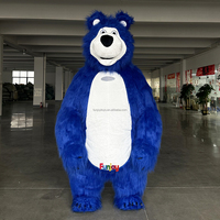 Costume de mascotte gonflable violet, Fursuit personnalisé, peluche longue et fourrureuse pour adulte, cosplay d'anime