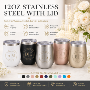 Vaso de <span class=keywords><strong>Vino</strong></span> Personalizado de Acero Inoxidable al Vacío sin Tallo con Tapa, Recuerdo de Boda, Regalo <span class=keywords><strong>para</strong></span> Damas de Honor - Product Image 2