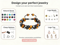 Pulseras de Cuentas Ajustables Tejidas con Ojo de Tigre Natural y Ágata, Estilo Bohemio Budista, Chapadas en Oro de 14K, Unisex
