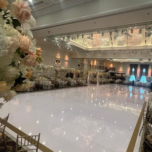 Pista de baile de madera portátil blanca de alto brillo para bodas y fiestas - Product Image 6