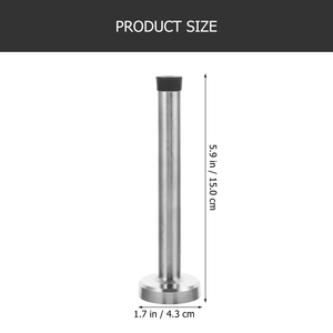 Modern Floor <b>Door</b> <b>Stopper</b> 7.5cm Solid Stainless Steel Base Rubber Tip Easy Installation Prevent <b>Slamming</b> Damage for Bedroom - Product Image 4