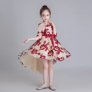 NUEVO ESTILO DE LOS NIÑOS desgaste princesa sin mangas vestido de fiesta boda Vestido para niños