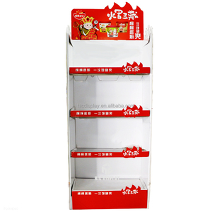 持ち運び可能な段ボール製ホットチキン風味ラーメンフロアディスプレイカートン小売チェーンストアパン陳列スタンドラック - Product Image 5
