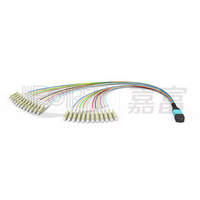 JFOPT monomode 24 cœurs G657 LSZH gaine extérieure câble de raccordement à fibres optiques MTP/PC-LC/UPC APC cavalier OM3 alimentation par JFOPT