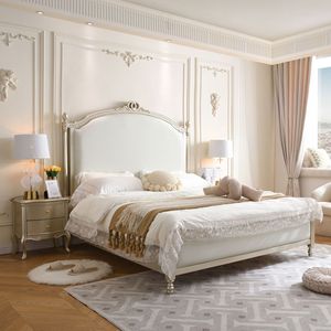 Meubles <span class=keywords><strong>de</strong></span> chambre à coucher personnalisés, design moderne et luxueux, <span class=keywords><strong>lit</strong></span> mural couleur champagne, chêne massif, double king size, tête <span class=keywords><strong>de</strong></span> <span class=keywords><strong>lit</strong></span> haute - Product Image 2