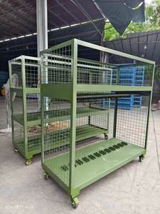 Chariot de stockage de pièces de vinasse d'emballage plat <span class=keywords><strong>à</strong></span> usage intensif personnalisé <span class=keywords><strong>étagère</strong></span> <span class=keywords><strong>en</strong></span> rack <span class=keywords><strong>à</strong></span> usage intensif - Product Image 2