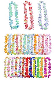 <span class=keywords><strong>Décoration</strong></span> Hawaïenne pour Fêtes à la Piscine et sur la Plage, Colliers Hawaïens Préférés, Guirlande de Fleurs Artificielles Colorées en Polyester - Product Image 3