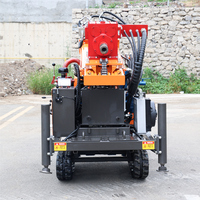 Foreuse de puits d'eau diesel sur chenilles SM200, machine de forage de 200 m avec pompe
