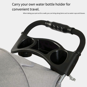 Portable Outdoor Foldable Dog <b>Stroller</b> Cart Luxury Elegant Cloth Pet Trolley Cup Holder Wheels Small Size Featuring Animal - Product Image 5