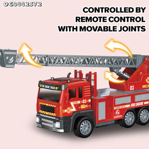 Città di salvataggio telecomando <span class=keywords><strong>rosso</strong></span> Mini antincendio <span class=keywords><strong>camion</strong></span> giocattoli 2025 auto fabbriche per bambini di 2 anni con scala aerea vendita - Product Image 5