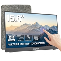 Moniteur portable tactile 15,6 pouces 60 Hz, écran IPS 1080P, transmission rapide du signal, pour extension de bureau, gadget de bureau mobile