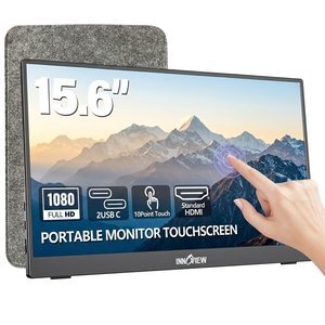 จอภาพพกพาแบบสัมผัสขนาด 15.6 นิ้ว 60Hz ความละเอียด 1080P หน้าจอ IPS พร้อมพอร์ตส่งสัญญาณเร็ว สำหรับขยายหน้าจอคอมพิวเตอร์ตั้งโต๊ะ อุปกรณ์สำนักงานเคลื่อนที่ - Product Image 1
