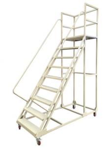 Vente directe Usine Mobile sécurité Aluminium Étagère <span class=keywords><strong>Escalier</strong></span> Plate-forme de Travail échelle Avec Roues et Serrures - Product Image 2