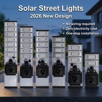 Nouveau projecteur solaire LED 2026 60W 100W 200W 250W IP66 Éclairage de sécurité solaire étanche