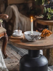 <span class=keywords><strong>Tavolino</strong></span> in stile retrò paese americano retrò log creativo soggiorno divano balcone <span class=keywords><strong>tavolino</strong></span> vecchio tavolo angolare in legno massello - Product Image 5