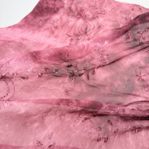 Kualitas tinggi kain Jacquard pakaian wanita renda poliester bordir gaun kemeja blus tenun teknik untuk anak perempuan - Product Image 3