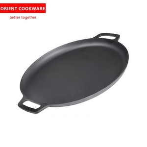 Sartén para Pizza de Hierro Fundido Precurado con 2 Asas Laterales para Cocina, Horno y Parrilla - Product Image 1