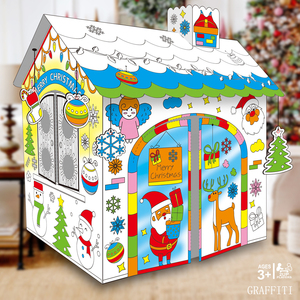 Rumah Doodle 3D Mainan Edukasi Lainnya untuk Anak-anak, Lukisan DIY Buatan Tangan Ukuran Besar - Product Image 3