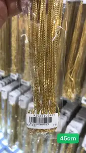 1113 xuping 14 Karat plattiert Großhandel Goldkette Trendy 18 Karat Gold Hip Hop Kette Einfaches Armband Kubanische Kette