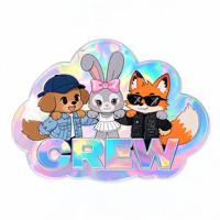 Fournisseur fiable, vente en gros d'autocollants personnalisés de haute qualité, impression numérique, autocollants holographiques, autocollants de dessins animés