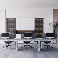 Poste de travail modulaire pratique et moderne avec cloison pour centre d'appels et espace de travail ouvert