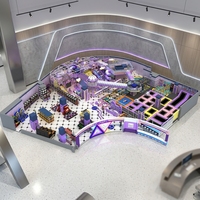 Équipement de terrain de jeu intérieur populaire pour enfants de 500, 600, 700 m² avec conception personnalisée, en vente
