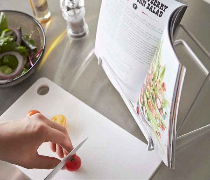 Cook Book Stand Metal Desktop Holder Practical Book Holder Picture Stand Rack for Hold Cookbook Menu