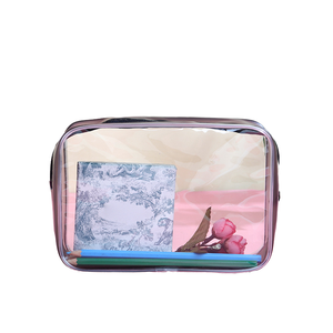 Yuehe 3-6L Minimalista Corte Láser Transparente PVC Mango Suave Ecológico Bolsa de Cosméticos Moderna con Cierre de Cremallera - Product Image 6